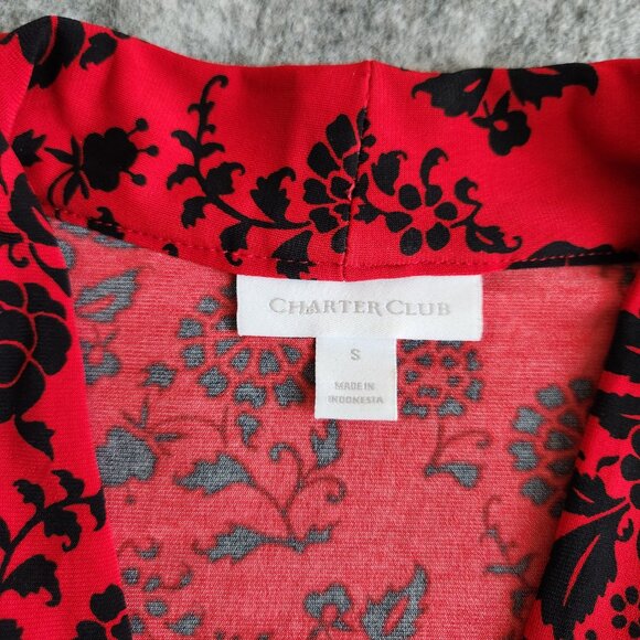 Charter Club Liquid Knit Stretch V-Neck Tank Top Women's S Red Vamp Whimsigoth - Picture 4 of 11